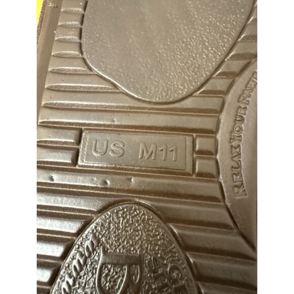 Bearpaw Slippers Brown Suede Leather Sheepskin Slip On Men's 11 Cozy Comfy - Picture 4 of 5